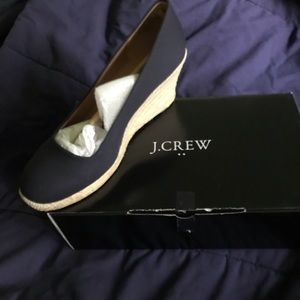 NWT JCrew  Canvas Espadrille Wedges!! Brand New!